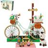 PAN TASY PANTASY Spring Picnic Bicycle Set di mattoncini da costruzione per bicicletta con scena di picnic primaverile, modello decorativo per adulti, idea regalo per gli amanti della bicicletta e dei fiori