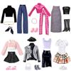Carreuty 22 vestiti per bambole da 29 cm, set di vestiti alla moda per bambole | Set giacca e pantaloni in pelle Set gonna a quadri Set gonna floreale Set PuffSkirt Scarpe Gioielli