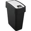 keeeper Cestino Premium con Coperchio Basculante, Soft Touch, 10 L, Magne, Grigio Grafite