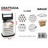 Sunlux Grattugia 4Lame In Acciaio 430 12*22Cm /Pz Da 12**