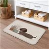 Generic Dapper Tappetino da bagno a tema bassotto ad asciugatura rapida, elegante tappetino da doccia assorbente, antiscivolo, in memory foam, lavabile, per primavera, decorativo, 40,6 x 61 cm