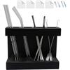 Generic Porta paglia, in acrilico, porta cannucce, organizer da parete, per armadio, contenitore per cannucce, contenitore per cannucce, porta bacchette da cucina