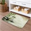 Generic Zen - Tappetino da bagno in bambù, con pietre floreali tranquille, assorbente, antiscivolo, in memory foam, lavabile, decorazione per il bagno, 50 x 81 cm
