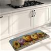 Generic Tappetini da cucina a forma di zucca, per pavimenti, rustici autunnali, con motivo floreale, imbottiti, comodi, lavabili, antiscivolo, per lavelli da cucina, lavanderia, bagno, 40 x 119 cm