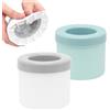 SENRISE Stampi per cubetti di ghiaccio in silicone, 2 pezzi, a cilindro, con coperchio, per macchina per ghiaccio a pressione e bicchiere, per succhi, bevande, caffè, cocktail, 60 cubetti di ghiaccio (blu e