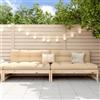 Vidaxl Divani Centrali da Giardino 2pz 120x80cm Legno Massello di Pino
