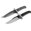 2 LAMA COLTELLO FAI DA TE GREZZO BLANK BLADE LAMA FISSA CACCIA DAMASCO CARBONIO