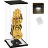 Vetrina in Acrilico Trasparente Con Luce,Teca Plexiglass per Lego 76191 76223,Mo