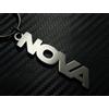 none NOVA Portachiavi Ciondolo Anello Split In Acciaio Inox Argento Regalo