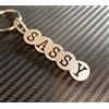 N/A SASSY Saucy Bold Cheeky Fresh Smart Sexy Portachiavi Cuore In Acciaio