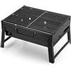Barbecue Carbone Portatile per 1-4 Persone, Barbecue Grill, BBQ Griglia in Accia