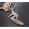 Surfer Dude Tavola da Surf Onda Ritagliarsi Portachiavi Chiave Acciaio Inox