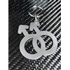 Gay Simbolo Portachiavi Acciaio Inox Proud Pride Lgbt Regalo