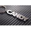 none Candy Portachiavi Acciaio Inox Nome Regalo