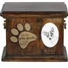 Art Dog Rat Terrier - Urna Per Ceneri Di Cani Con Piastra In Ceramica E Descrizione DE