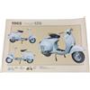 POSTER PLASTIFICATO VESPA 125 VL2T-VL3T 1965