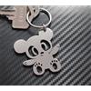 Panda Portachiavi Orso Carino Acciaio Inox Regalo