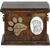 Art Dog Hovawart - Urna Per Ceneri Di Cani Con Piastra In Ceramica E Descrizione DE