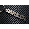none PARKER Portachiavi Catena Chiave Key Fob In Acciaio Inox Argento Con Anello