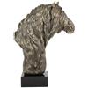 Figura Da Appoggio Testa Di Cavallo In Marmo Art-Dog Friesisches Pferdehengst