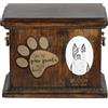 Art Dog Amstaff - Urna Per Ceneri Di Cane Con Piastra In Ceramica E Descrizione DE