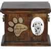 Art Dog Deerhound - Urna Per Ceneri Di Cane Con Piastra In Ceramica E Descrizione DE