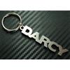 DARCY Portachiavi Keyring In Acciaio Inossidabile Silver Con Fibbia Staccabile