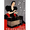 Poster Manifesto Locandina Pubblicità Radio TELEFUNKEN 50x70 poster alta qualità