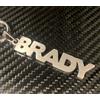 none BRADY Portachiavi Keyring Supporto Chiavi Acciaio Inox Argento Rettangolare