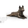 Bull Terrier (Sdraiato), Scultura In Legno, Bronzo, ArtDog, DE
