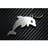DOLPHIN Portachiavi Rectangle Marino Sea Mammal Free Willy In Acciaio Inox