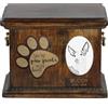 Art Dog Podenco Ibicenco Urna Per Ceneri Di Cane Con Piatto In Ceramica E Descrizione DE