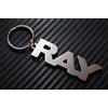 none RAY Portachiavi Keyring Rettangolare In Acciaio Inox Silver Fibbia Nome