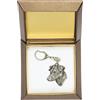 Jack Russell Terrier - Portachiavi In Argento Con Cagnolino In Un Regalo