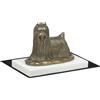 Yorkshire Terrier - Figura Con Cane Su Basamento In Legno Bianco DE