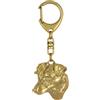 Jack Russell Terrier - Portachiavi Dorato Con Cagnolino, Bijoux Da Borsa