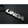 LINDA Portachiavi Keyring In Acciaio Inox Silver Detachable Gift