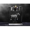 Crystal Animals Cheval De Selle Français, Kristall-Kerzenleuchter Con Cavallo, Crystal Animals
