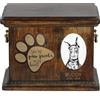 Art Dog Dobermann - Urna Per Ceneri Di Cani Con Piastra In Ceramica E Descrizione DE