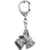 Cane Polacco Niederungshütehund, PON - Portachiavi In Argento Con Cane, Ha
