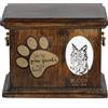 Art Dog Mudi - Urna Per Ceneri Di Cane Con Piastra In Ceramica E Descrizione DE