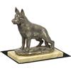 Statuetta Di Deutscher Schäferhund Su Basamento In Pietra Art-Dog