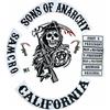 Son Of China Son Di Giacca Dietro Ricamato Anarchia Motociclista Toppa Supporto Badge 14 Pcs