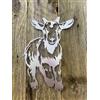 N/A Capra Muro Arte Ornamento Giardino Interno Esterno Ruggine Acciaio Dolce Regalo