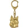 Boston Terrier - Portachiavi Placcato Oro Con Cane, Gioiello Per Borsa, Lux