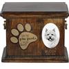 Art Dog Urna Per Ceneri Di Cane Norwich Terrier Con Piastra In Ceramica E Descrizione DE