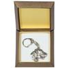Art Dog Setter - Portachiavi Placcato Argento Con Un Cane, Box Art Dog DE