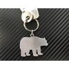 Orso Portachiavi Grizzly Marrone Pelliccia Carino Animale Acciaio Inox Regalo
