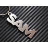 SAM Portachiavi Portachiavi Ciondolo Key Fob In Acciaio Inox Regalo Argento