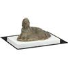 Setter - Figura Con Un Cane Su Basamento Di Legno Bianco DE